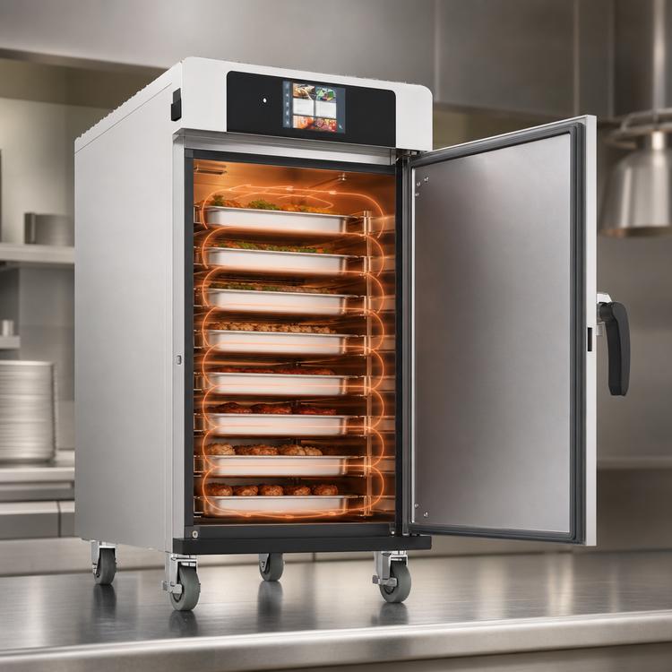 Product image #3 for Alto-Shaam Halo Heat Electric Low-Temperature Cook and Hold Oven, 120 lb. Capacity, 8 Full-Size Pans, 3/4 Height