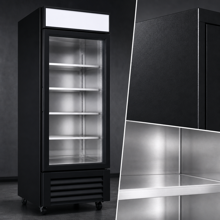 Product image #3 for Atosa 27-Inch Black Glass Door Freezer Merchandiser, 1 Section, 19.4 Cu. Ft.