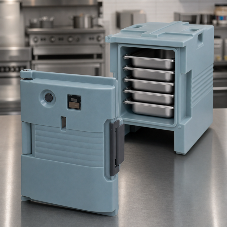 Product image #4 for Cambro Ultra Pan Carrier Heated Replacement Retrofit Door for UPCH400 Series, 110V, Slate Blue