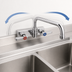 Thumbnail image #3 for BK Resources Evolution Splash-Mounted Commercial Faucet with 12-Inch Swing Spout, 4-Inch Centers