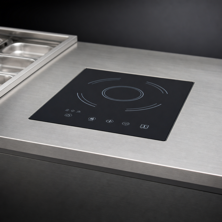 Product image #3 for Admiral Craft Drop-In Single Burner Commercial Induction Cooktop, 120V