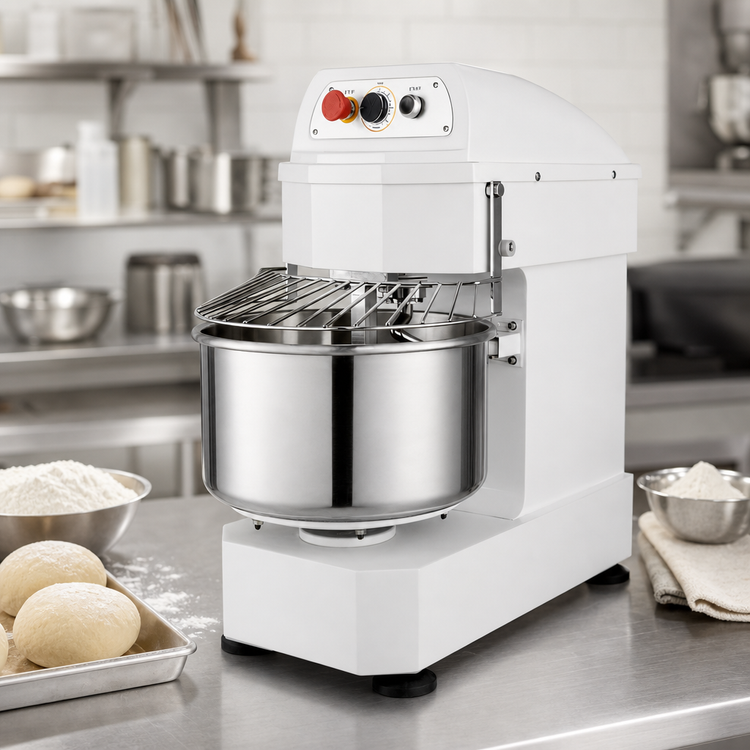 Product image #3 for Eurodib LM20TETL 20 Qt Fixed-Bowl Spiral Dough Mixer with Timer, 110V