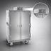 Thumbnail image #3 for Carter-Hoffmann Heavy-Duty Correctional Insulated Heated Meal Delivery Cart, 3-Section, Mobile, Stainless Steel