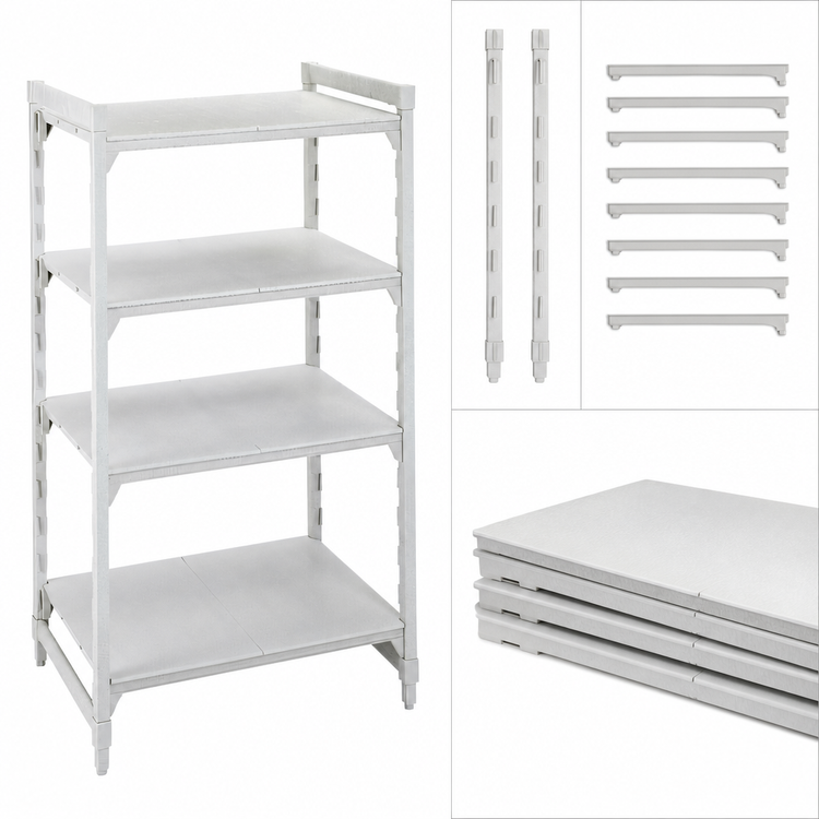 Product image #4 for Camshelving Premium 4-Tier Solid Stationary Starter Polymer Shelving Unit, 24 x 54 x 64 Inches