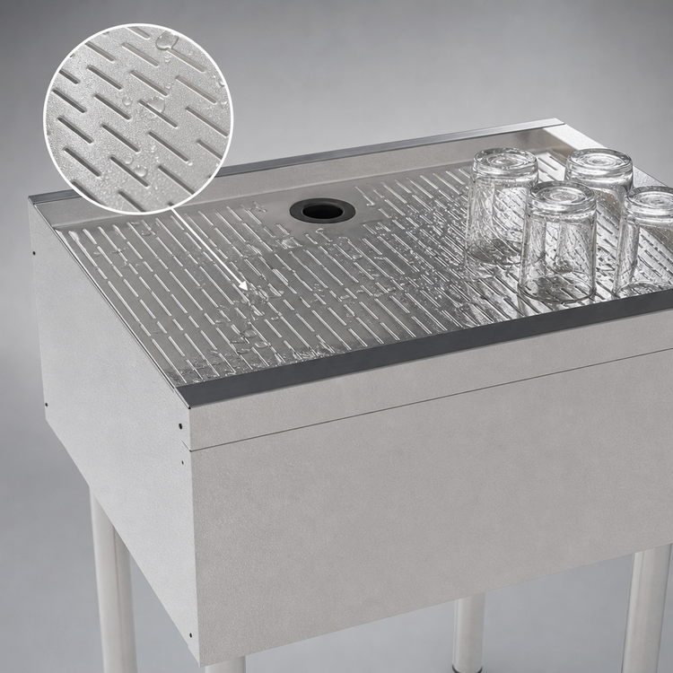 Product image #3 for Perlick TSS Series 24-Inch Stainless Steel Underbar Drainboard