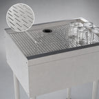 Thumbnail image #3 for Perlick Corporation TSS24DB 24-Inch Stainless Steel Underbar Drainboard, Freestanding Open Base, Backsplash-Free, Embossed Top