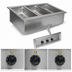 Thumbnail image #3 for Eagle Group SGDI-3-240T 3-Well Electric Drop-In Hot Food Well, Wet or Dry, Without Drain, 12 x 20 Pan Capacity, 240V