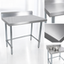 Thumbnail image #3 for BK Resources 48-Inch x 24-Inch Open Base Stainless Steel Work Table with 5-Inch Backsplash
