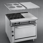 Thumbnail image #3 for Imperial (Middleby) Spec Series IHR-4-1HT-M 36-Inch Modular Gas Range with 4 Open Burners and 12-Inch Hot Top