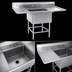 Thumbnail image #3 for Eagle Spec-Master FN Series One-Compartment Sink with Left Drainboard, 59-1/2 Inch Wide, 304 Stainless Steel