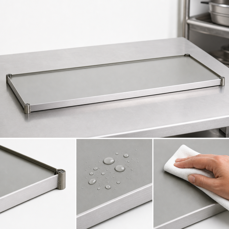 Product image #3 for Eagle Valu-Master 48 in. x 21 in. Solid Shelf with Marine Edge, Gray Epoxy Finish