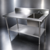 Thumbnail image #3 for John Boos EPT6R5-3060SSK-R 60-Inch Stainless Steel Sink Table with Right-Side Bowl and 5-Inch Backsplash
