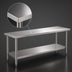 Thumbnail image #3 for Eagle Spec-Master Marine Series Open Base Stainless Steel Work Table with Adjustable Undershelf, 144 x 24 Inches