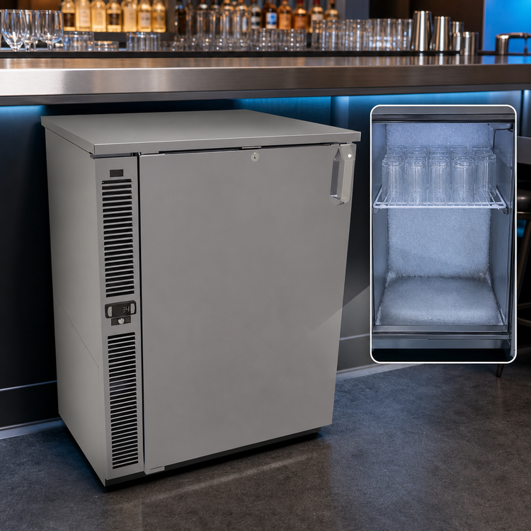 Product image #3 for Glastender F1SB28 One-Zone Side-Serviced Bar Profile Glass Chiller/Froster, 28-Inch