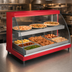 Thumbnail image #3 for Hatco Glo-Ray Designer Humidified Curved Glass Heated Display Case, 1-Pan Dual Shelf, Countertop