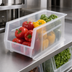 Thumbnail image #3 for Quantum Ultra Stack & Hang Clear Polypropylene Shelf Bin, 18 x 8-1/4 x 7 Inches