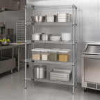 Thumbnail image #3 for Quantum WR86-2442C Chrome Wire Shelving Starter Unit, 42"W x 24"D x 86"H, 4 Shelves, 4 Posts