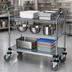 Thumbnail image #3 for Quantum 3-Shelf Utility Cart, 30 x 24 x 37.5 Inches, Chrome-Plated, 1200 lb. Capacity