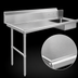 Thumbnail image #3 for Steel Works Stainless 60-Inch Left-to-Right Soiled Dish Table with Pre-Rinse Bowl