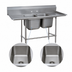 Thumbnail image #3 for Advance Tabco Regaline 2-Compartment Commercial Sink with Left and Right Drainboards, 14-Gauge 304 Stainless Steel