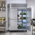 Thumbnail image #3 for True SPEC SERIES Two-Section Pass-Thru Reach-In Refrigerator with 4 Stainless Steel Half Front Doors and 2 Glass Rear Doors