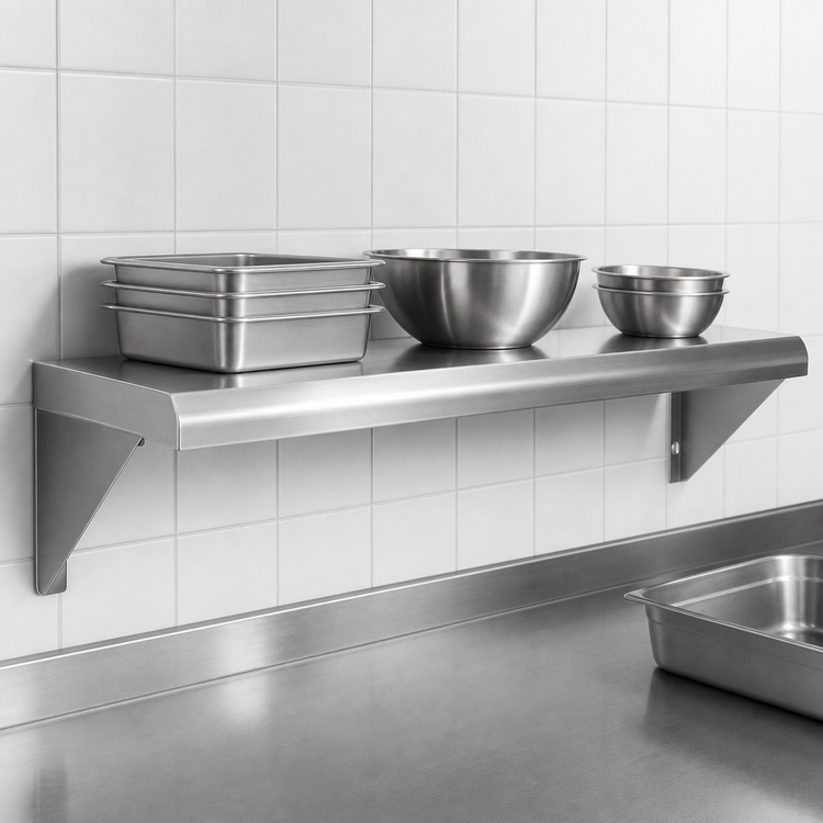 Product image #3 for Special Value Series 84-Inch x 15-Inch Wall-Mounted Stainless Steel Shelf