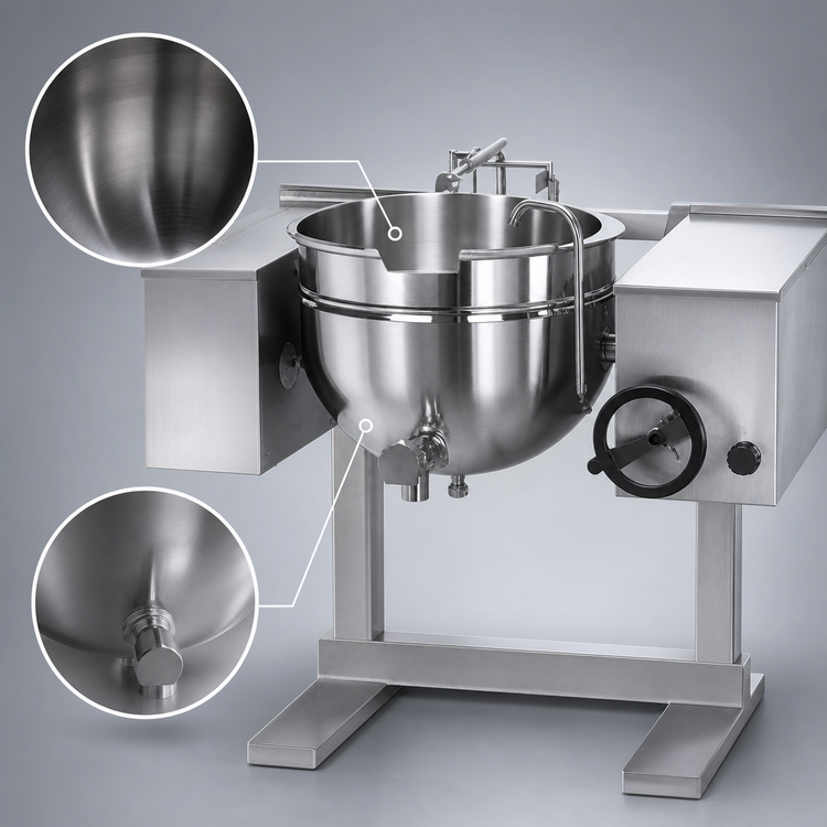 Product image #3 for Legion TWWC-40 40-Gallon Direct Steam Tilting Wall-Mount Kettle