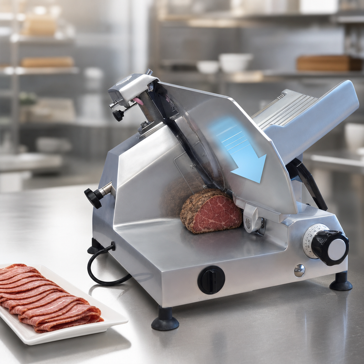 Product image #3 for Trento 13-Inch Manual Gravity Feed Belt-Driven Meat Slicer