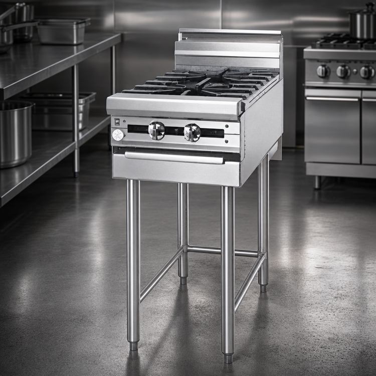 Product image #3 for Titan JMRH-2 18" Modular Heavy Duty Gas Range with 2 Open Burners