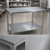 Thumbnail image #3 for John Boos Stallion 60 Inch x 30 Inch Stainless Steel Flat Top Work Table with Adjustable Undershelf