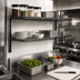 Thumbnail image #3 for Eagle Group CS1224-S Stainless Steel Wire Cantilever Shelf with 1-Inch Wraparound Ledge, 24 x 12 Inches