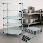 Thumbnail image #3 for Quantum WR63-1830SG-5 Stationary Solid Shelving Starter Unit, 5 Shelves, Galvanized Steel, 30"W x 18"D x 63"H