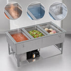 Thumbnail image #4 for Vollrath FC-HCF-03120-AD 3-Well Hot/Cold/Frozen Drop-In Food Well with Auto-Drain, Self-Contained R290 Refrigeration