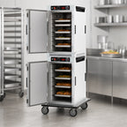 Thumbnail image #4 for Metro HotBlox™ HBCN16-AS-T 16-Pan Dual-Cavity Heated Transport Cabinet, Stacked, Solid Doors, Analog Controls
