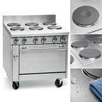Thumbnail image #3 for Imperial (Middleby) Spec Series IHR-6-E-C 36-Inch Heavy-Duty Electric Range with 6 Round Plate Elements and Convection Oven