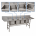 Thumbnail image #3 for Advance Tabco Regaline 4-Compartment Sink with Left and Right Drainboards, 14-Gauge 304 Stainless Steel