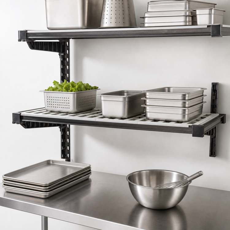 Product image #3 for Camshelving Elevation Series 21-Inch x 48-Inch Wall-Mounted Vented Add-On Shelf Kit
