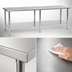 Thumbnail image #3 for Eagle Group Budget Series Flat Top 144 in. W x 36 in. D 430 Stainless Steel Work Table with Adjustable Undershelf