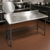 Thumbnail image #3 for BlendPort® Budget Series 72-Inch x 24-Inch 430 Stainless Steel Work Table with 4-1/2-Inch Backsplash and Galvanized Tubular Base