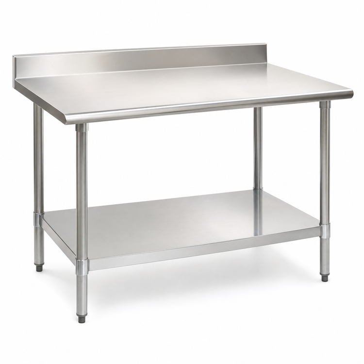 Product image #3 for Eagle Budget Series 60" x 30" Work Table with 4-1/2" Backsplash and Adjustable Undershelf