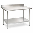 Thumbnail image #3 for Eagle Group Budget Series T3060B-BS 430 Stainless Steel Work Table, 60 x 30 Inches, 4-1/2-Inch Backsplash and Adjustable Undershelf