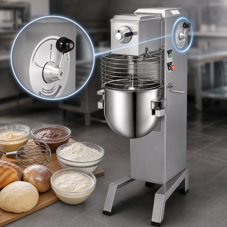 Product image #3 for Univex SRMF20 W/O 22 Quart Variable-Speed Floor Model Planetary Mixer, Without PTO Hub