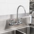 Thumbnail image #3 for BK Resources OptiFlow Heavy-Duty Splash-Mounted Gooseneck Faucet, 8-Inch Centers, 3-Inch Spout