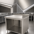 Thumbnail image #3 for Advance Tabco 84-Inch x 36-Inch Stainless Steel Work Table with Open Front Cabinet Base and 5-Inch Backsplash