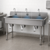 Thumbnail image #3 for Advance Tabco 60-Inch 3-Station Knee-Operated Multiwash Hand Sink with Gooseneck Spouts