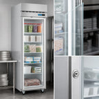 Thumbnail image #3 for Hoshizaki Steelheart F1A-FG One-Section Glass-Door Reach-In Freezer, 23.1 cu. ft., Stainless Steel, Top-Mounted Self-Contained
