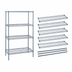 Thumbnail image #3 for Quantum 72 Inch W x 14 Inch D x 63 Inch H Wire Shelving Starter Kit, 5 Shelves, Gray Epoxy Antimicrobial Finish
