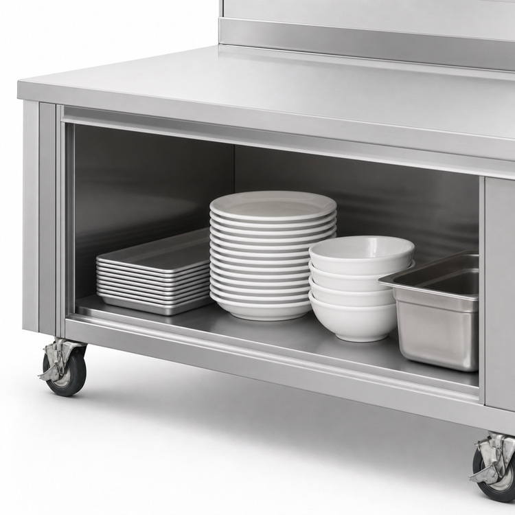 Product image #3 for Vollrath Open Stainless Steel Storage Module for 60-Inch 4-Series Signature Server
