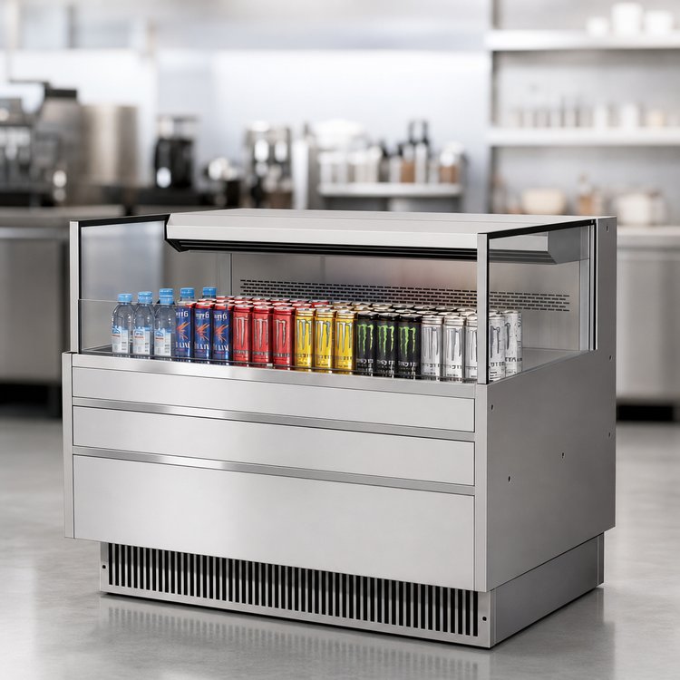 Product image #3 for Turbo Air Low-Profile Horizontal Open Display Merchandiser Open-Air Cooler