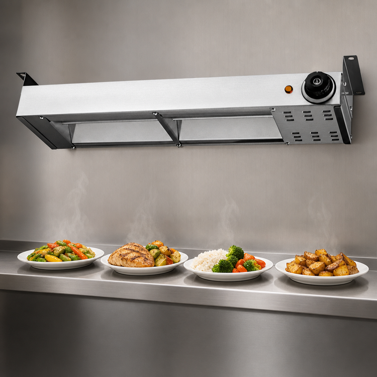 Product image #3 for Omcan 24-Inch Unlighted Stainless Steel Strip Heat Lamp Food Warmer, Electric, 120V